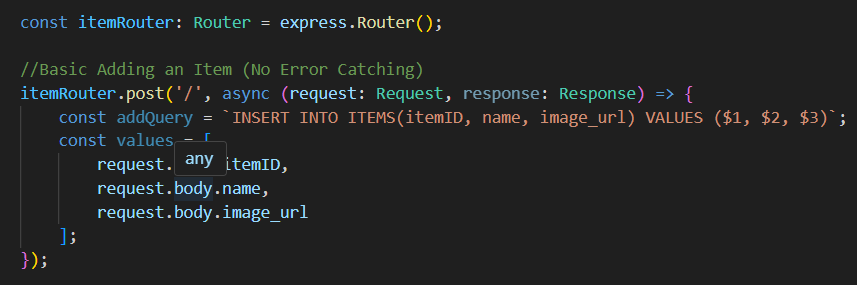 Post Using the Database